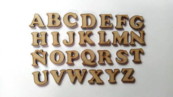 15 Abecedarios Letrasmdf Fibrofacil Alto 3cm  Letras 0