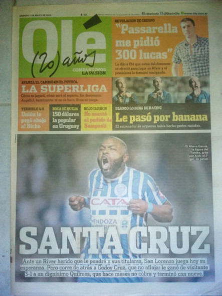 Diario Ole 7 Mayo 2016 Morro Garcia Godoy Cruz 0 Diario Ole 7 Mayo 2016 Morro Garcia Godoy Cruz 0