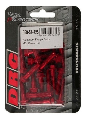 Tornillos De Brida De Aluminio- Drc- Color Rojo 20 Unidades 0