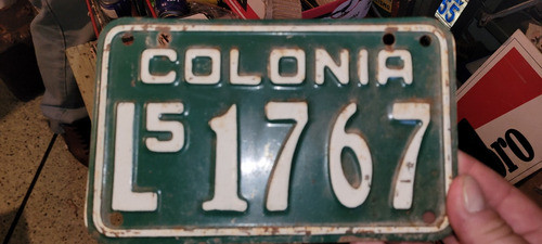 Matricula De Moto De Colonia L5 1767 Conf 0