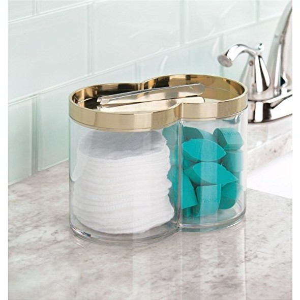 M Design Design Plastic Bathroom Vanity Countertop Canister 1