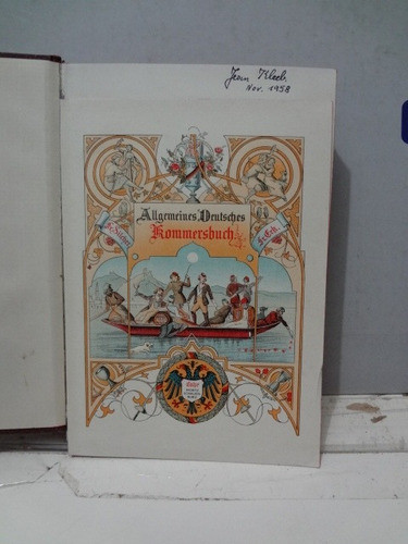 Livro - Allgemeines Deutsches Kommersbuch 1