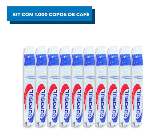 Copo De Café Ps Descartável 50 Ml Branco C/1.000 Coposul 1
