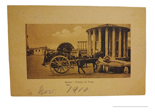 Tarjeta Postal Antigua Roma Templo Di Vesta 1910 0
