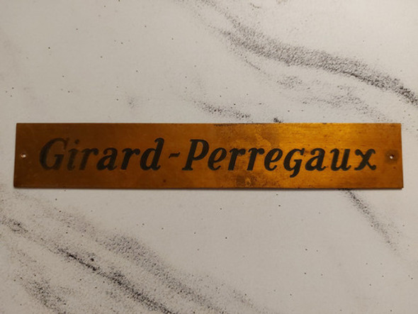 Girard-perregaux. Antiguo Cartel Exhibidor De Bronce. 52005. 0