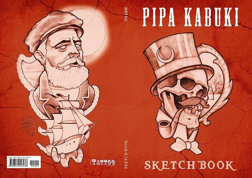 Libro Tattoo Pipa Kabuki Sketchbook Tatuajes Neotradicional 0