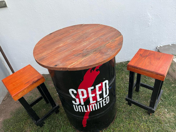 Mesa Tambor Con 2 Banquetas 1