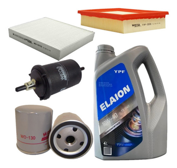 Kit Filtros Y Aceite Ypf Elaion F30 10w40 Chevrolet Spin 1.8 0