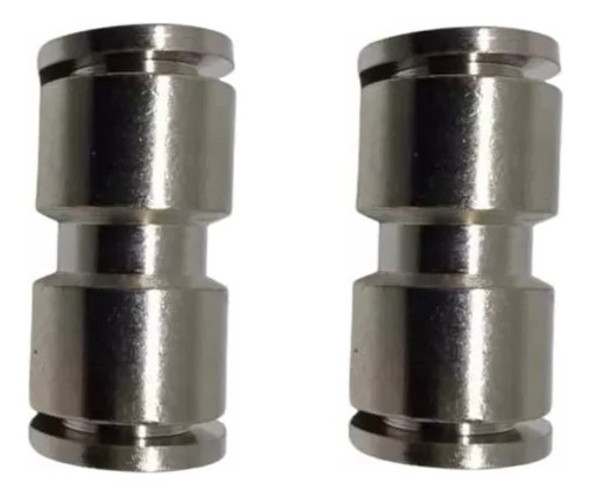 União Emenda Reta Metal 10mm Pneumática Engate Rápido 2 Und 0
