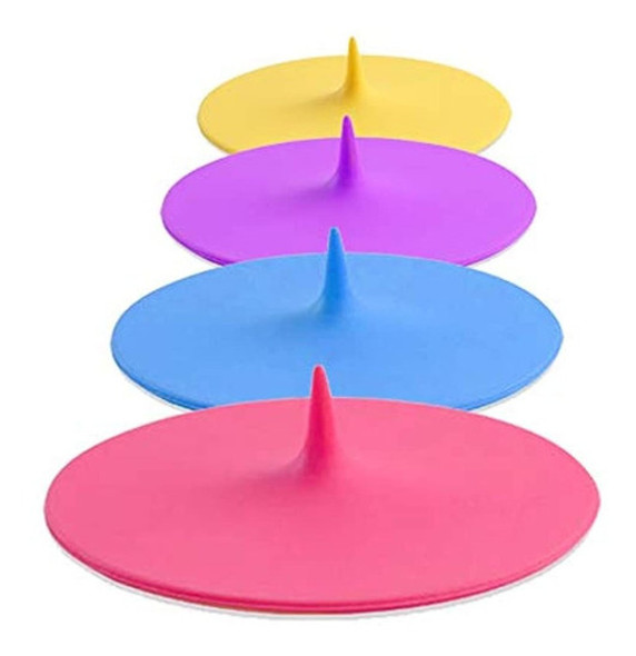 Cubiertas De La Taza De Silicona Set De 4 Tapas Multicolores 0 Cubiertas De La Taza De Silicona Set De 4 Tapas Multicolores 0