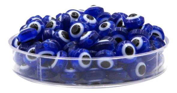 Ojo Turco Azul Plano 6 Mm Ojito Pasante Mejor Precio X50unid 1