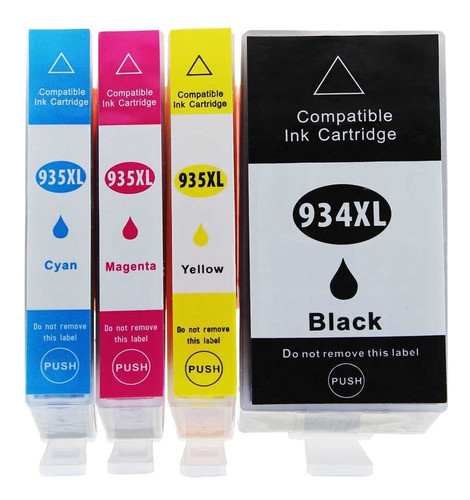 Kit 4 Cartuchos Compatíveis 934xl 935xl 6830 6230 0