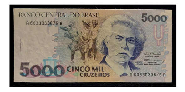 Brasil 5000 Cruzeiros 1993 Excelente Pick 232c 0