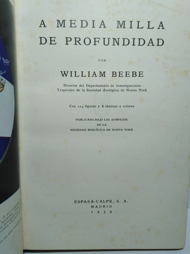 A Media Milla De Profundidad - William Beebe 0