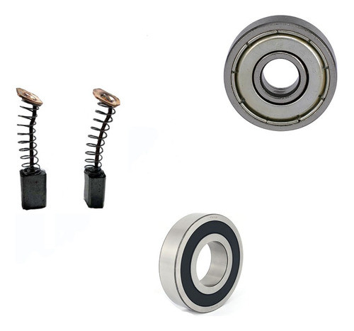 Kit Rodamientos Y Carbones Amoladoras Makita Mga450 452 Mt 0