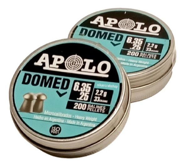 Chumbos Apolo Cal. 6.35 - 33 Grains 2 Latas 400 Unidades. 1