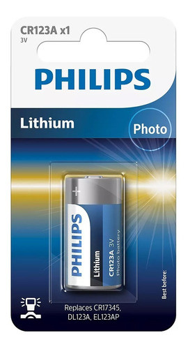 Bateria De Litio Philips Cr123a 3v, Linternas, Cámaras, Etc 1