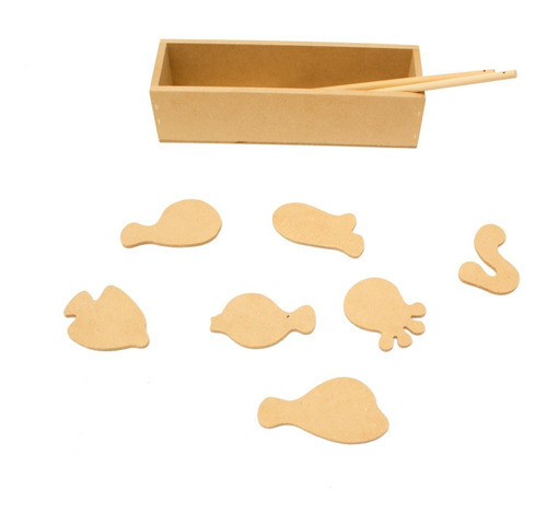 Caja De Juego De Pesca Madera Fibrofacil Animales Marinos 0
