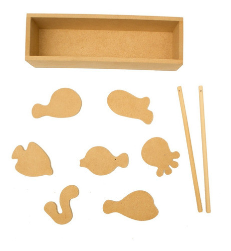 Caja De Juego De Pesca Madera Fibrofacil Animales Marinos 1