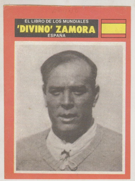 Futbol De España Tarjeta 1974 El Divino Zamora Coleccionable 0