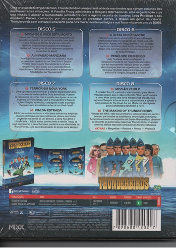 Box Com 4 Dvd´s Thunderbirds Vol. 2  -  Com 8 Episódios 1