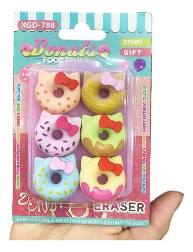 Borracha Divertida Donut Papelaria Fofa Kawaii Unicórnio 1