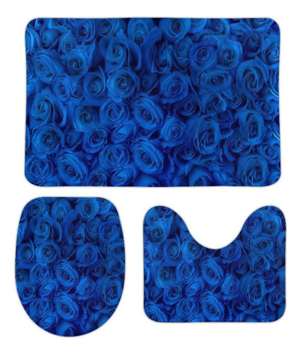 Juego De 3 Tapetes De Bano, Tapetes De Bano, Diseno De Flore 0