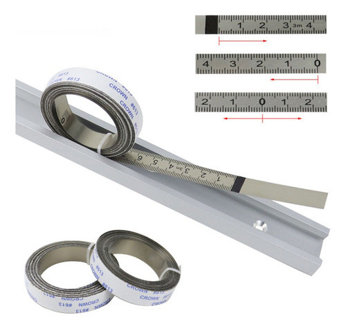 Cinta Metrica Autoadehsiva Metal 2m Zero In Center 0