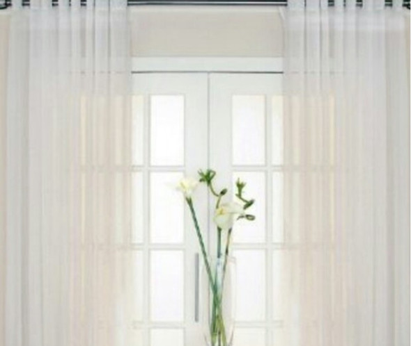 Tela Voile Natural O Blanco 3,00 M De Ancho Para Cortinado 0