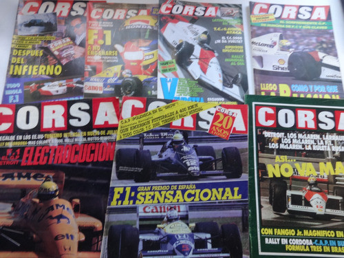 Lote Revista Auto Antiguo Corsa Tc Formula Uno Senna Ayrton 0