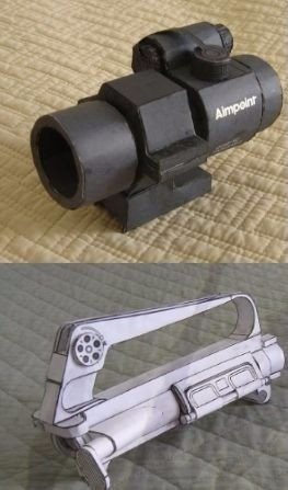 Fusil M4a1 P/armar Escala Real Armas - Plantillas Patrones 1