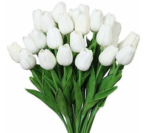 Nubry 30pcs Flores De Tulipán Artificiales Fake Real Touch T 0