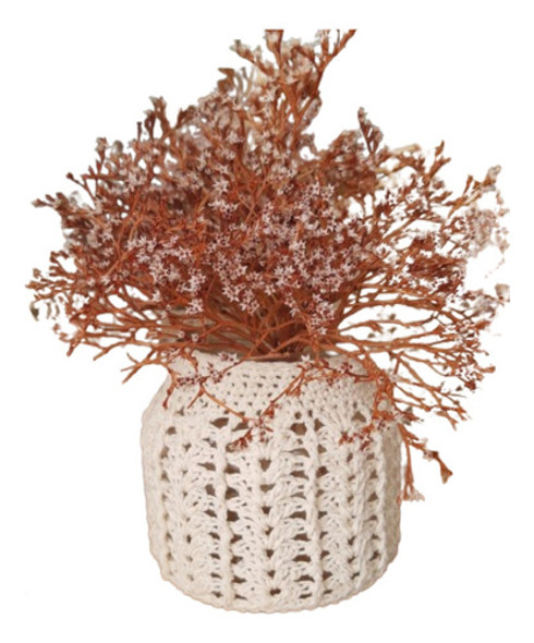 Frasco Vidrio 1500 Cc Con Tapa! Y Funda Crochet Deco Bazar 0