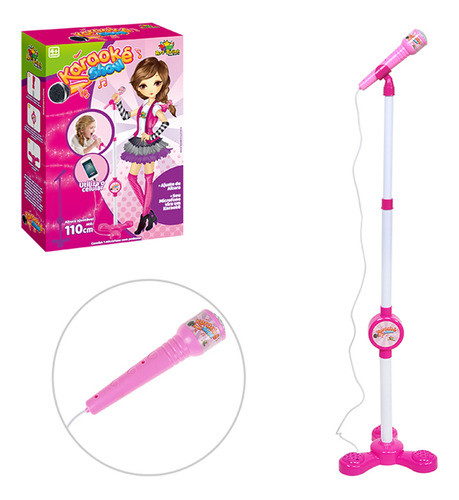 Microfone P/ Criança C/ Pedestal Mp3 Meninas - Art Brink 0
