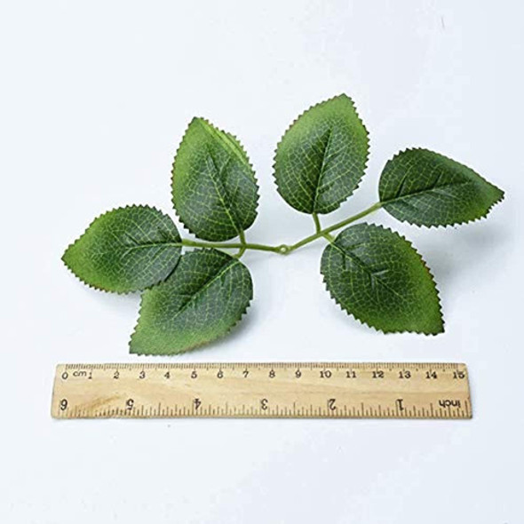 10/50 Hojas Artificiales De Rosas De Simulación De Seis Hoja 1