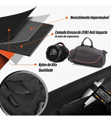 Case Bolsa Capa Para Boombox Plus Aiwa A Prova D'agua Oferta 1