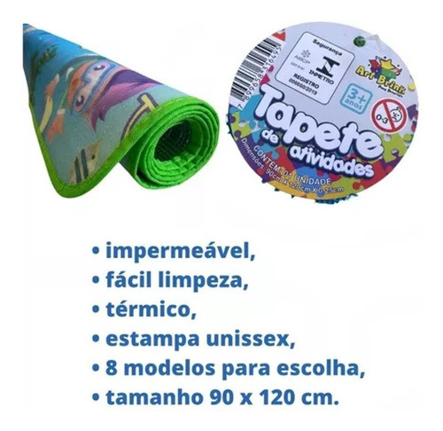Tapete Infantil Dupla Face Bebê Térmico 90 X 120 Cm Unissex 1