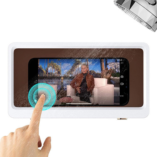 Soporte De Celular Para Ducha Montable A La Pared Blanco 0