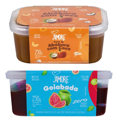 Kit 1 Goiabada De Corte Zero + 1 Doce De Abóbora C/ Coco 0