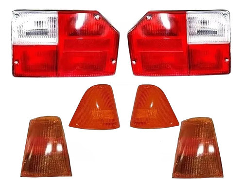 Kit 6 Acrilicos Traseros Delanteros Fiat 128 Super Europa 0