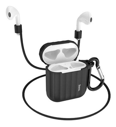 Estuche AirPods Con Cuerda Hoco Wb10 - Negro 0