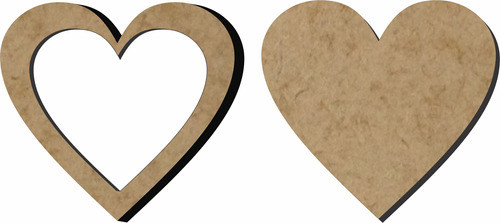 Coração Decorativos Vazado Em Mdf Com 35 Cm  10 Unidades 0