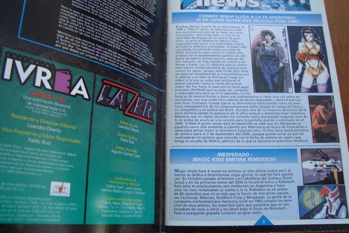 Magazine Lazer 16 / Evangelion Cowboy Bebop Em Espanhol 1