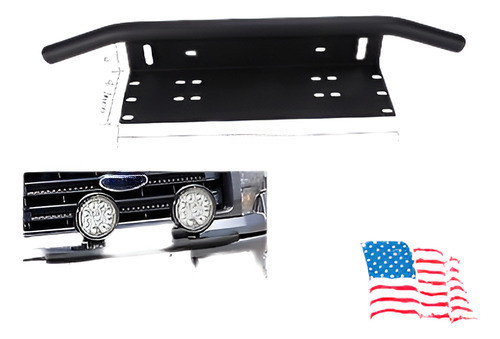 Bull Bar Tope Licencia Placa Montaje Soporte Soporte Offroad 0