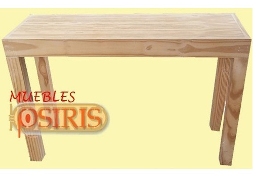 Mesa Arrime Asia Desayunador Recibidor En Pino Macizo 120cm 1