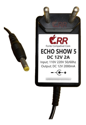 Fonte Carregador Dc 12v 2a Para Amazon Echo Show 5 0