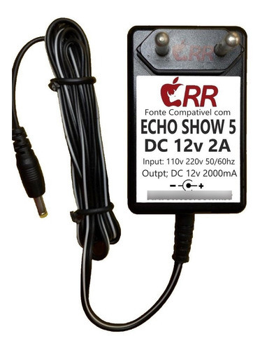 Fonte Carregador Dc 12v 2a Para Amazon Echo Show 5 1