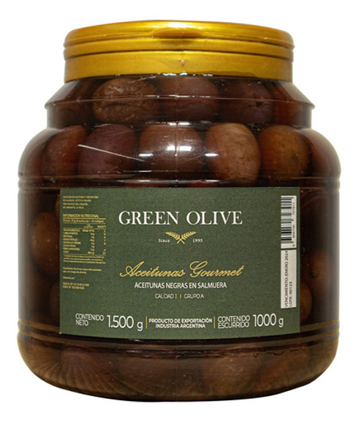 Aceitunas Negras Nat. Green Olive N° 00 X 1 Kg. Esc. Pet 0