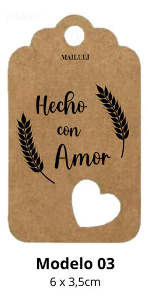 100 Etiquetas Tags Kraft Personalizada Emprendedor Modelo 03 1