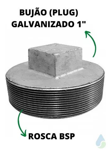 Bujão Plug Tampão Galvanizado 2 Polegadas 1
